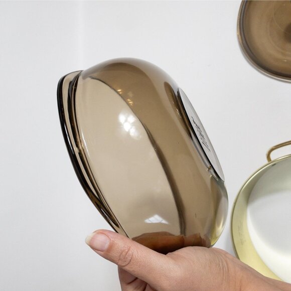 Vintage Pyrex Originals Fireside 2-Quart Casserole Dish W/ Amber Glass Lid - Picture 6 of 16